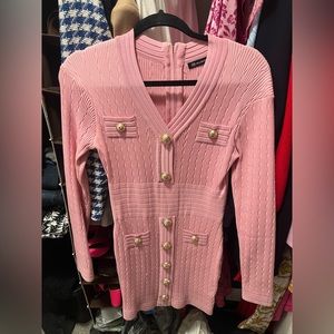 Bella Barnett pink classy work dress with buttons